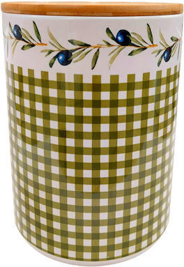General Use Jar with Lid Porcelain White 15x20cm