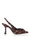 Pumps mit Tiermuster Braun