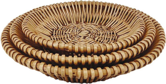 Marhome Set Dekorative Platten Runde Weiße 3Stücke 31x3x6cm