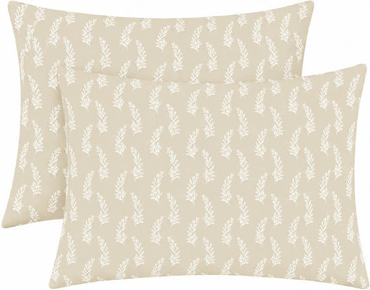 Astron Italy Σετ Μαξιλαροθήκες Beige 52x72εκ.