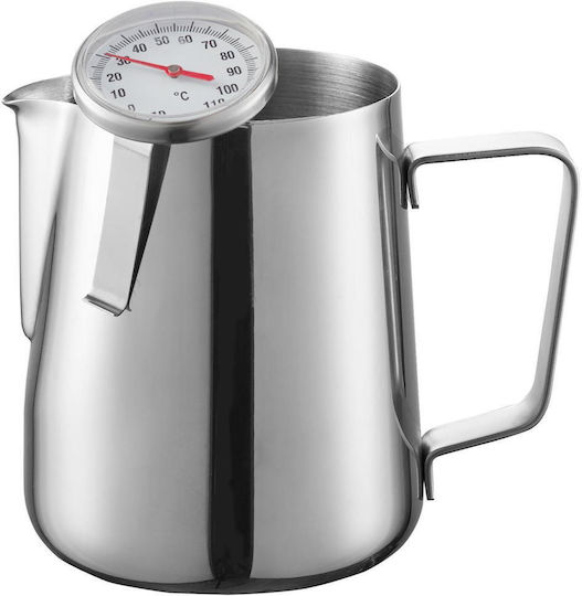 Επαγγελματική Γαλατιέρα Θερμόμετρο 500 Ml Silver Barista Duka