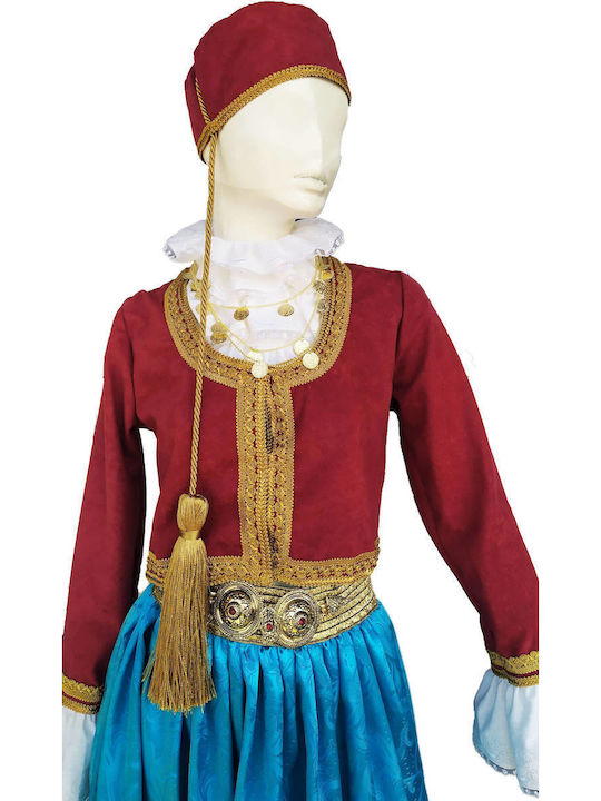 Traditional Kids Costume Amalia with Buckle Turquoise