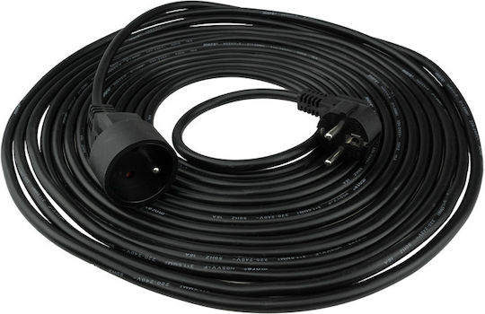 Extension Cord 1 Socket 10m Switch 3x1.5mm2 Black
