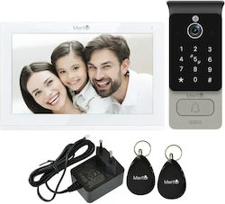 Smart Video Intercom Mentor Svk472w 4 Wires Wifi Pin Card Tuya App 7 Inch Ips Dvr Fhd 2mp Ip66 White