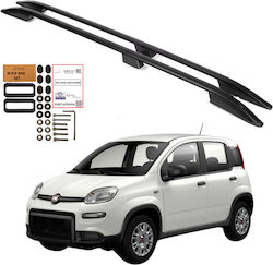 Erkul Μπάρες Οροφής Αλουμινίου για Fiat Panda 2012 Μαύρες
