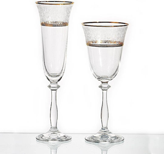 Champagnerglas aus Kristall Gold Kelch GPD/67508
