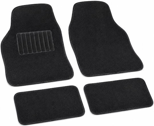 TripoCar Auto Fußmatten 4 Stück Weiche Schwarze Vorder- und Rückseite 42x64,5cm/Seite 29x42cm