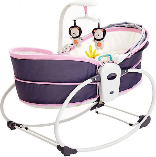 Balansoar Electric Pentru Bebeluși Cu Muzică Roz Pentru Copil Până La 15kg