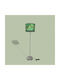 Floor Lamp with Lamp Bulb Base for E27 Bulb Green