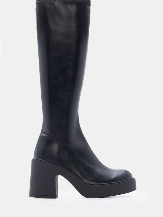 Damenstiefel mit Hochabsatz Schwarz