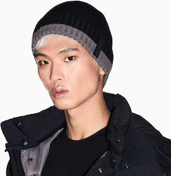 Armani Exchange Beanie Unisex Knitted Beanie in Black Color