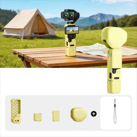 Dji Osmo Pocket 4p Cynova Schutzcase aus Silikon Körper Körper Gelb