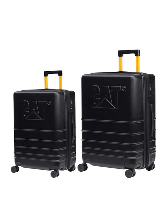 CAT Βαλίτσες Ταξιδιού Σκληρές Μαύρες Σετ 2τμχ