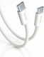 Nordic Cable USB-C male - USB-C 240W PD Λευκό 2m