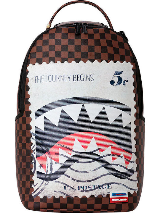 Sprayground Ghiozdan Școlar de Spate pentru Școala Gimnazială - Liceu cu Husă pentru Sticlă de Apă USPS Shark Stamp 29 x 15 x 45εκ