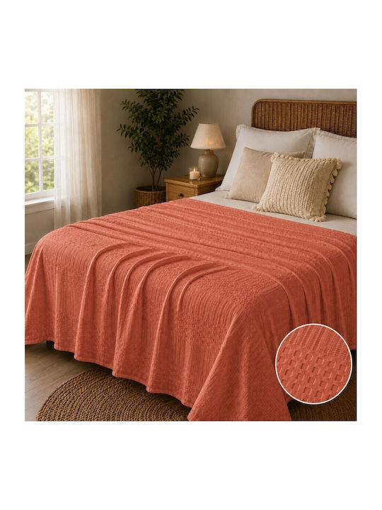 Pucioasa Double Blanket 240x260cm Brick Red