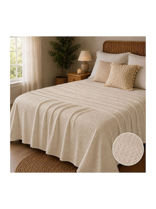 Pucioasa Double Blanket 240x260cm Cream