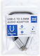 Blue Star USB-C Male to 3.5mm Female Grey