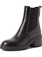 Leder Damen Chelsea-Stiefel Schwarz