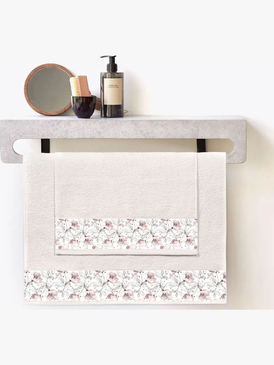 Rebeka Home Σετ Πετσέτες Μπάνιου 2τμχ hkw6002 Dew Βάρους 400gr/m²