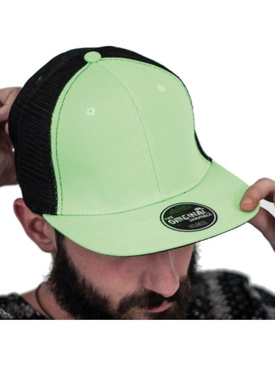 Atlantis 846 Snap Mesh Εξάφυλλο Καπέλο Τζόκεϋ 100% Πολυεστέρας Green Black