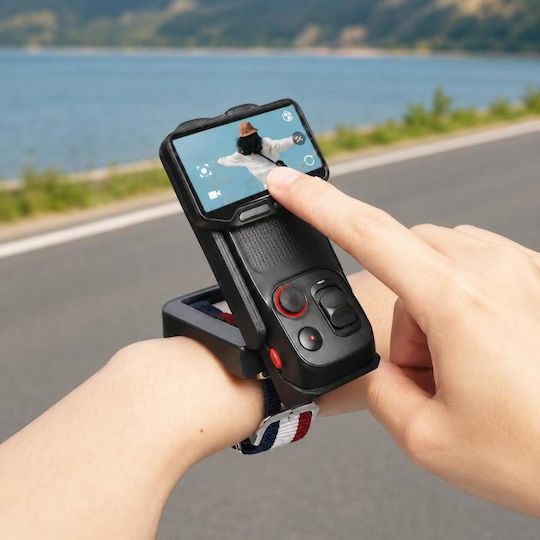 Insta360 Luna Ultra Drehbare Bildschirm Fernbedienung Mehrwinkelstützriemen Für Action-Kamera Unterstützungsriemen Mit Rote und Weiße Streifen