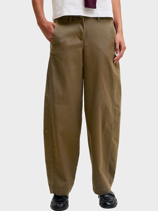 Jack & Jones Kira Women's Fabric Trousers Dark ...