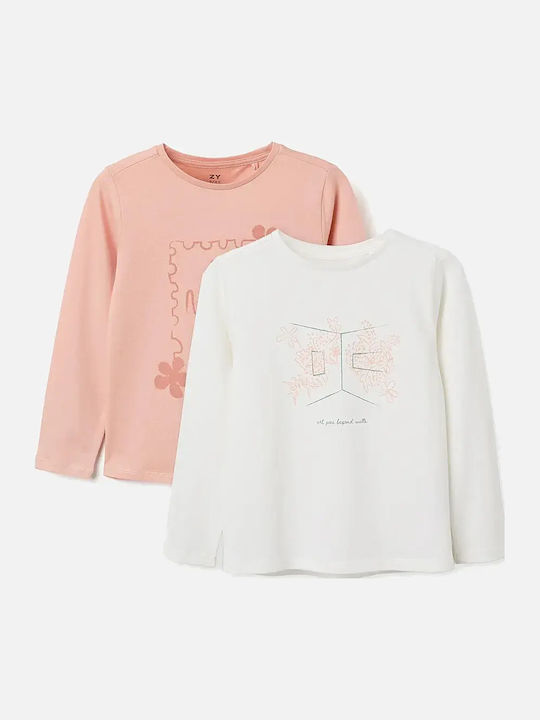 Set Kids Tops Light Pink and Ecru