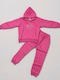 Kids Sweatpants Set With Top Pink
