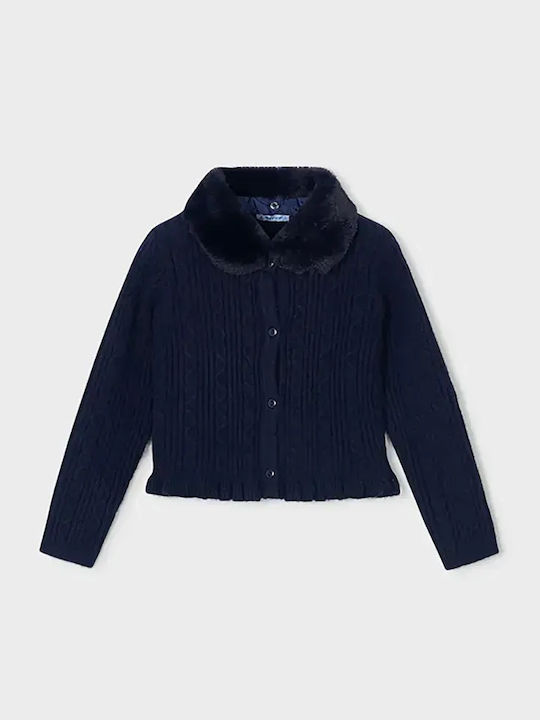 Mayoral Kinder-Strickjacke Pelzige Marineblau D...