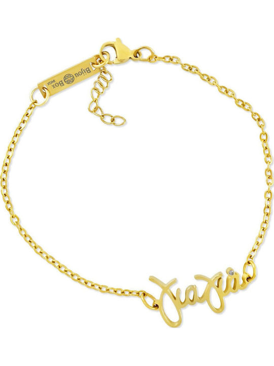 Bijou Box Damen Armband aus Stahl Vergoldet mit Zirkon