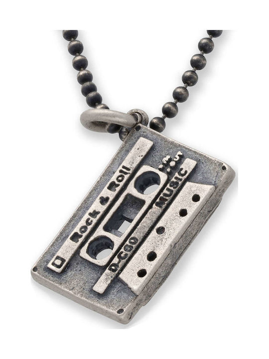 Men's Large Cassette Pendant Handmade Silver 92...