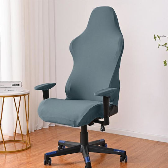 Elastische Abdeckung Für Stuhl Blau Grau