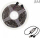 Rixme Waterproof Smart LED Strip USB 5V RGB Light 5m SMD5050 Type with Power Supply