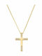 Senzio Belibasakis Women's Gold Cross 9K with Chain
