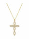 Senzio Belibasakis Women's Gold Cross 9K with Chain