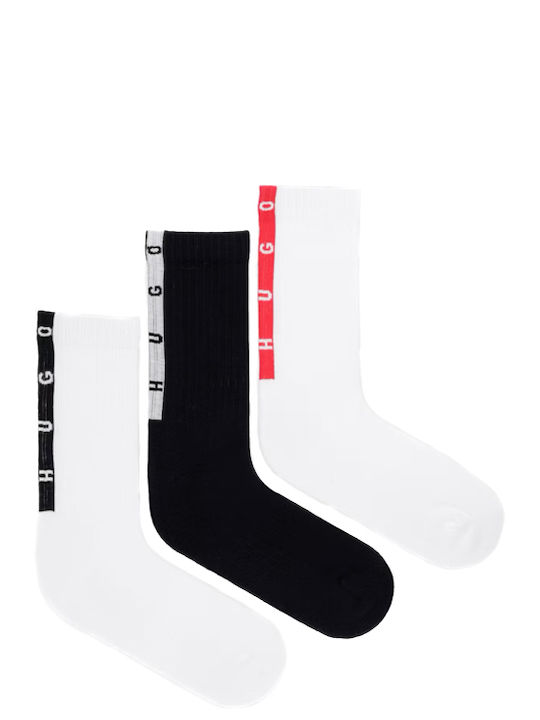 Hugo Back Tape Men's Socks Red White Black 3Pack