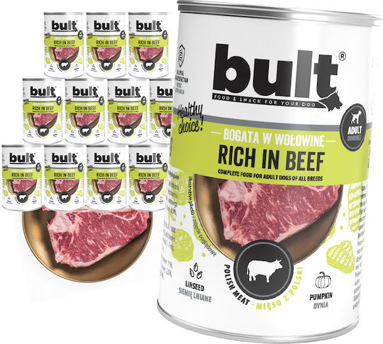 Bult Nasses Hundefutter Dose mit Rindfleisch und Fleisch 12x400gr