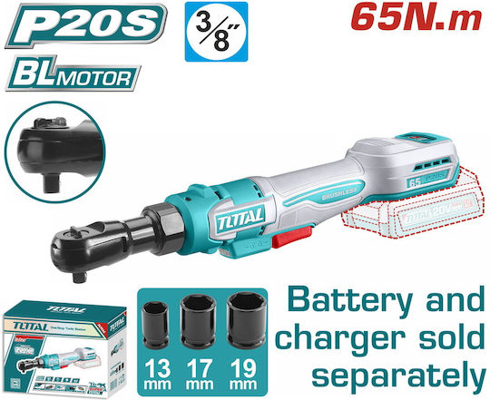 Total Electric 3/8" Battery Ratchet 20V 65 Nm Solo