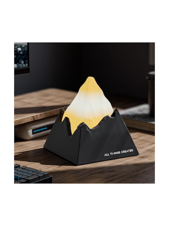 Dsx010 Μίνι Διαχύτης Αρώματος Volcano Νυχτερινό Φως Μαύρο