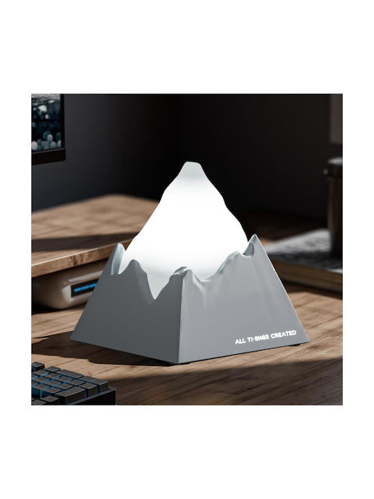 Dsx010 Μίνι Διαχύτης Αρώματος Volcano Νυχτερινό Φως Ανοιχτό Γκρι