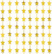 Party Curtain Stars Gold 100x200cm