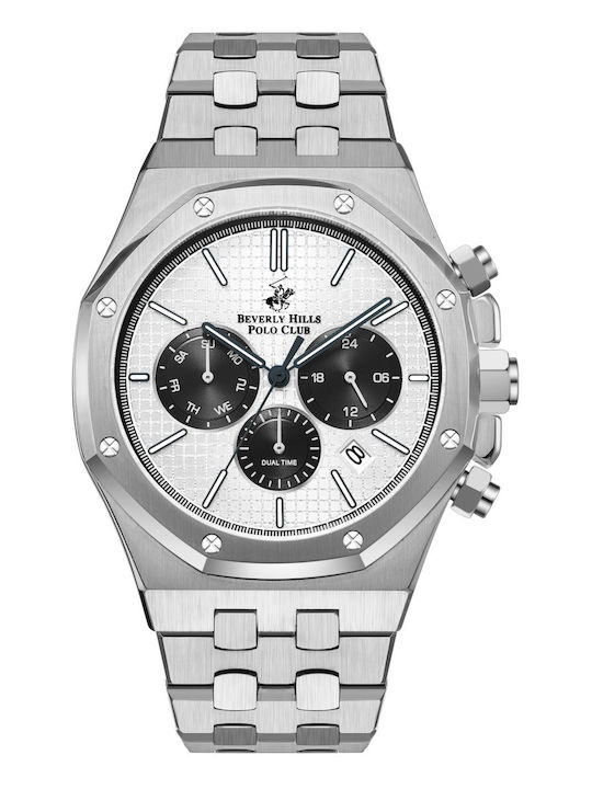 Beverly Hills Polo Club Ανδρικό Ρολόι 42mm Μπατ...