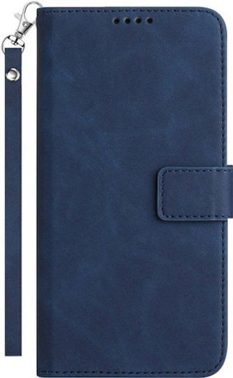Exklusive Brieftasche aus Synthetischem Leder / Silikon Blau (Motorola Edge 30 Pro)