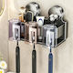 Toothbrush Support Base Plastic with Suction Cup Grey 6373842818169