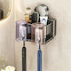 Toothbrush Support Base Plastic with Suction Cup Grey 5803390398123