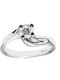 Diamond Jools Single Stone Ring In 18K White Gold With Diamond