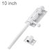 Door Lock Handle Stainless Steel 201 Sliding Bolt Keyhole Length 10 Inches White