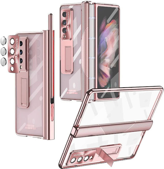 Калъф с Пълно Покритие и Стойка Samsung Galaxy Z Fold 3 + S Pen Розов OEM