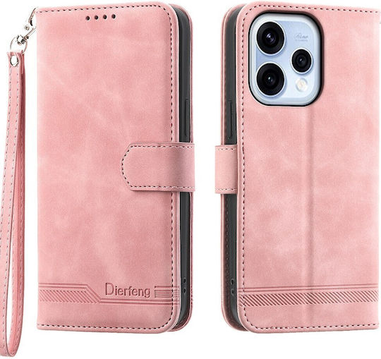 Dierfeng Θήκη Πορτοφόλι Pink Oppo Reno15 5g